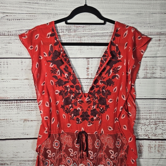 Free People embroidered caftan mini tunic - Picture 3 of 16